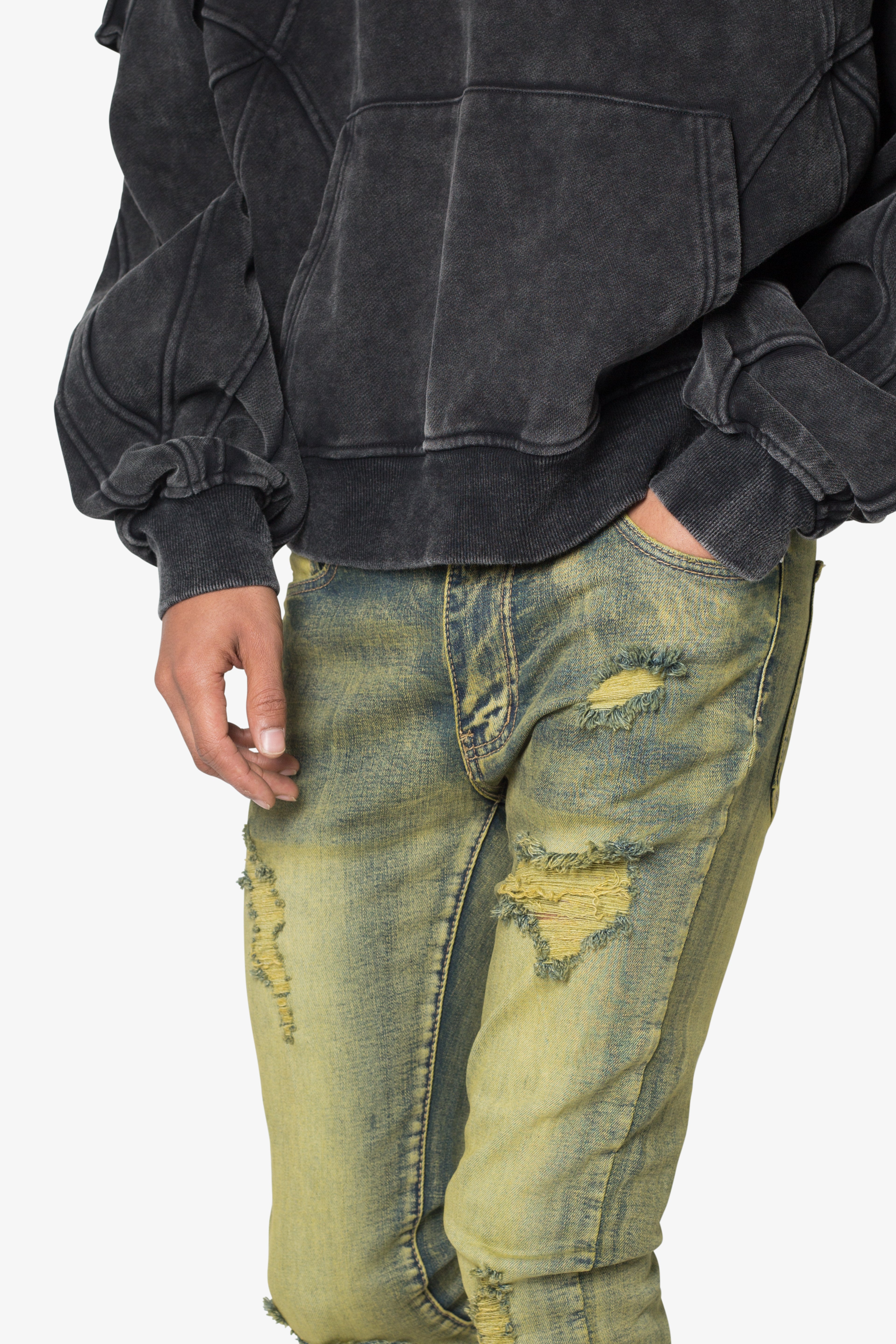 X609 Algae Skinny Denim - Green