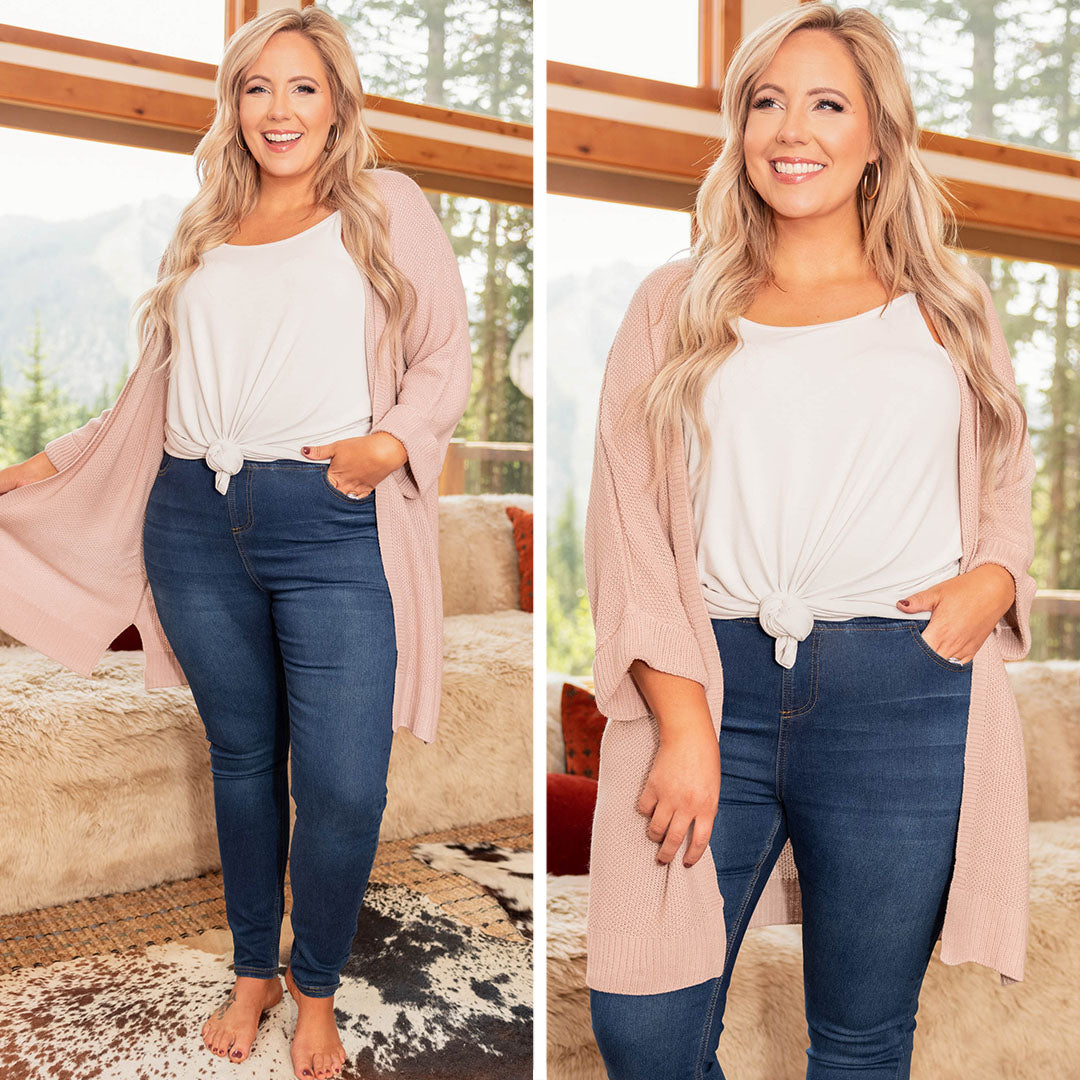 Refreshing Feelings Cardigan. Mauve