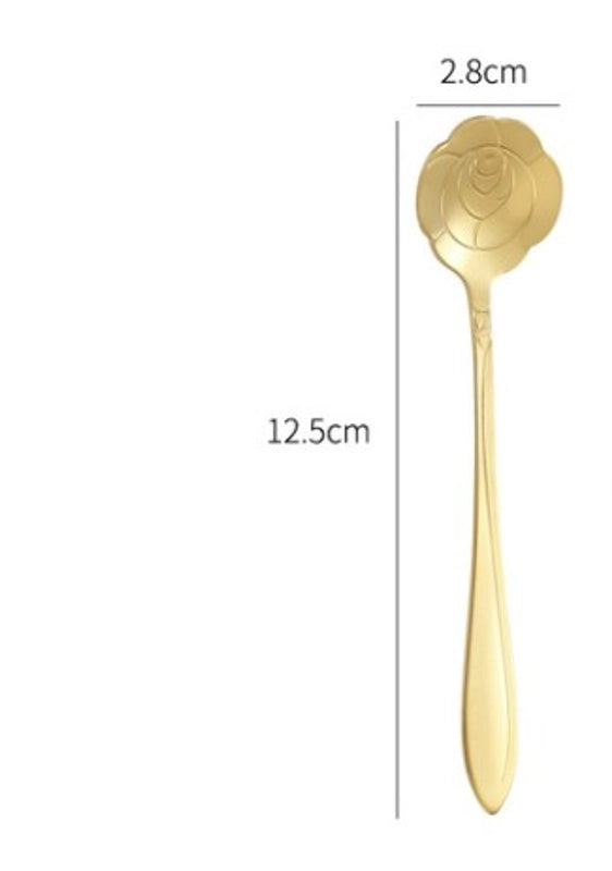 Casual Flower Stainless Steel Spoon