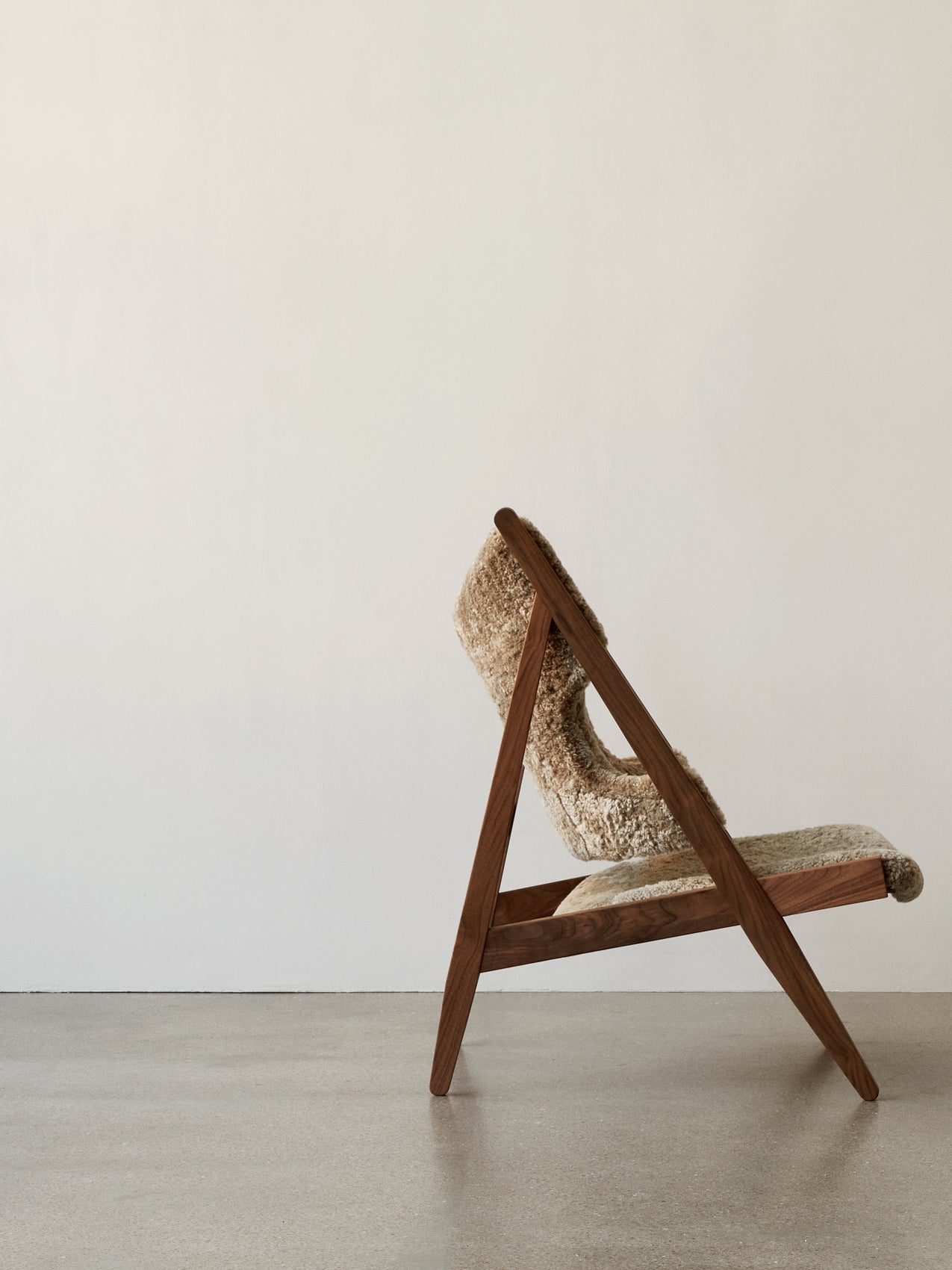Knitting Chair. Sheepskin