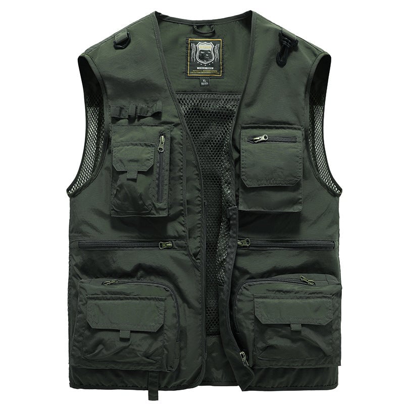 48% OFF Breathable Mesh Zip Cargo Vest