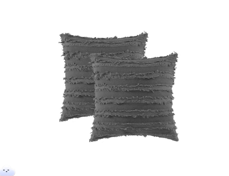 Solid Color Simple Comfortable Linen Edge Sofa Pillowcase Linen Cloth Ruffled Nordic Light Luxury Pillow Cushion Cover