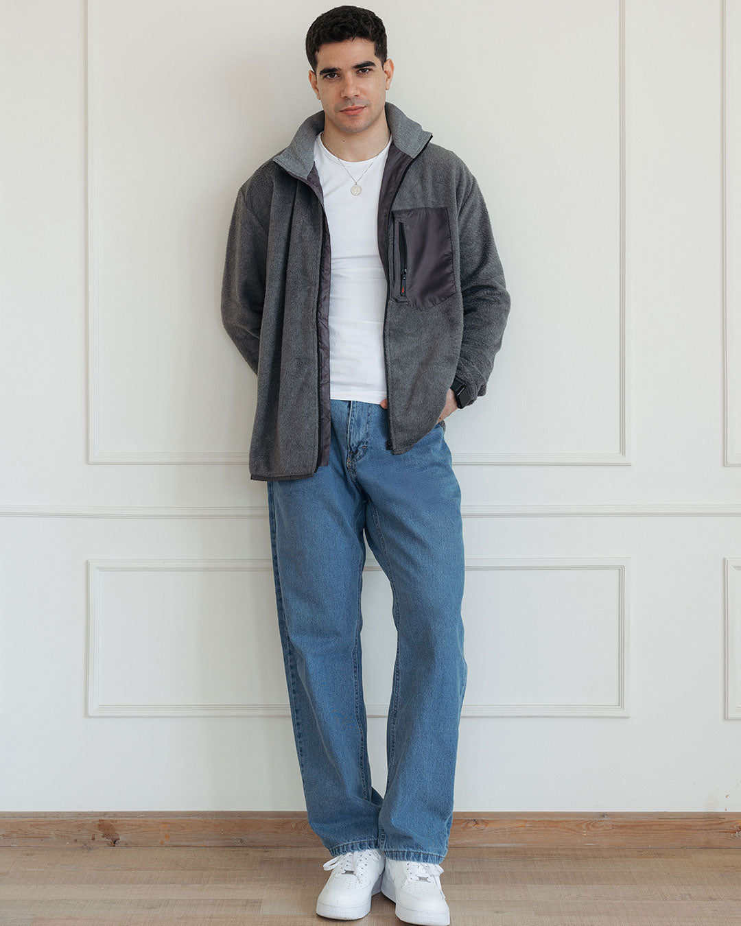 Men Fur Sweatshirt