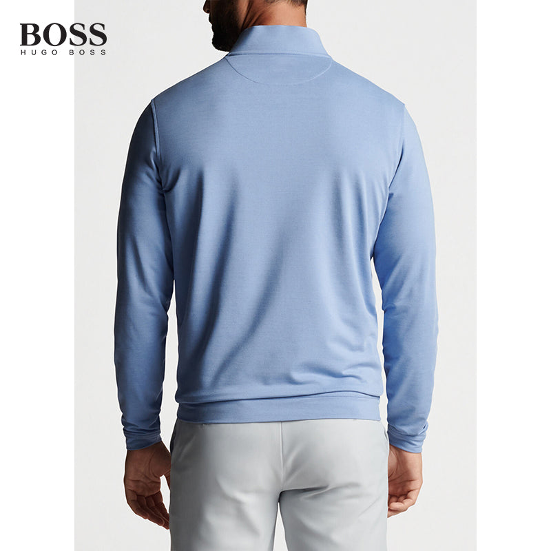 PRE-SALE BOSS Men Cotton QUICK DRY Zip Golf 1/4 Zip Pullover