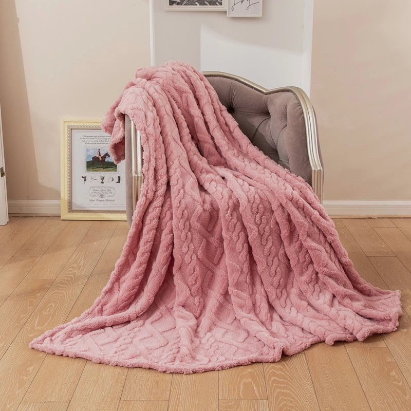 Simple Solid Color Four Seasons Warm Taff Fleece Lamb Fleece Blanket Thickened Spring And Summer Nap Blanket Blanket Blanket