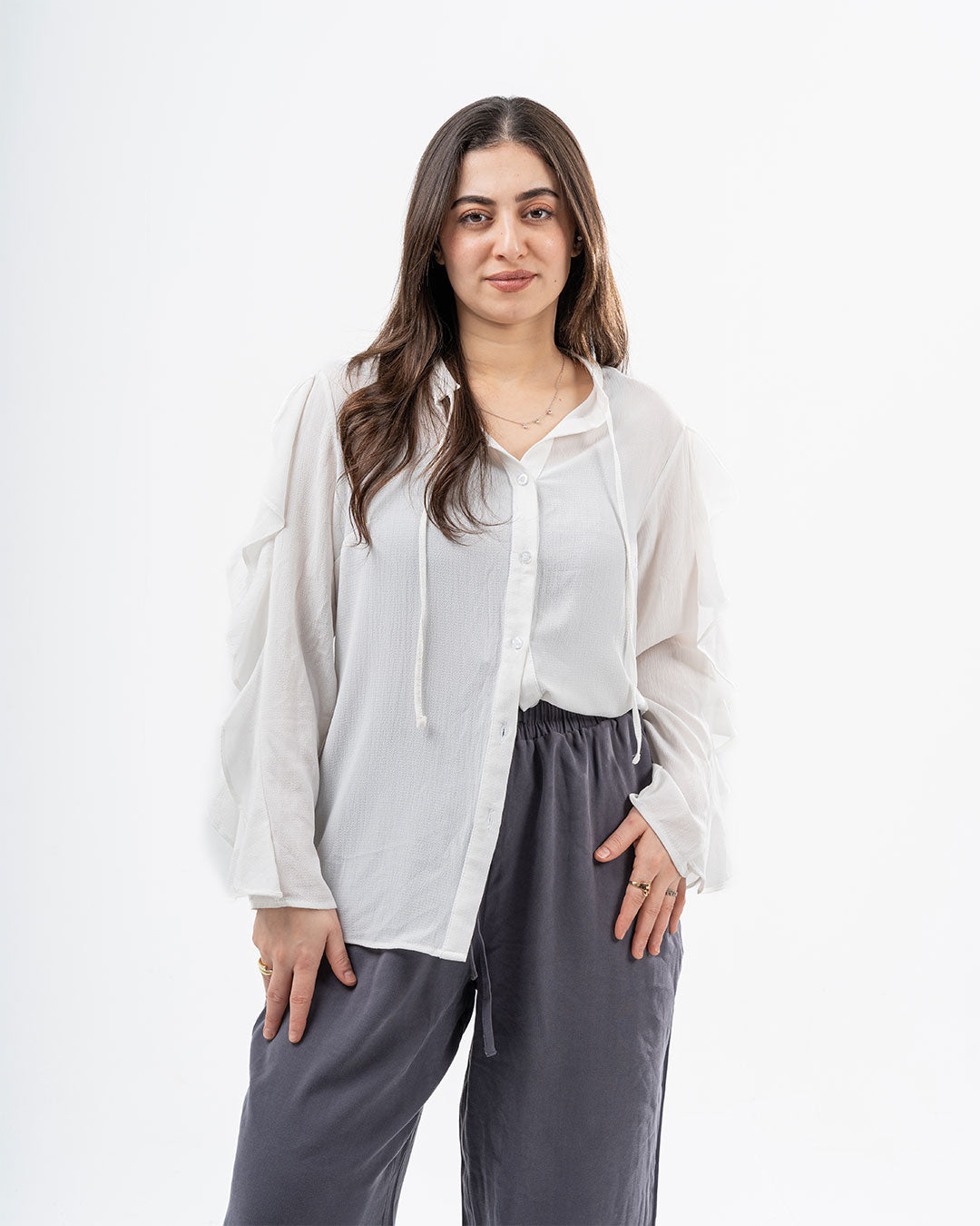 Womens Ruffled Blouse