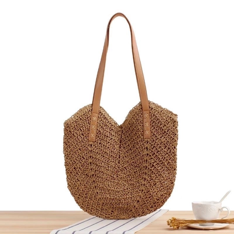 Women's Large Spring&summer Straw Vintage Style Straw Bag