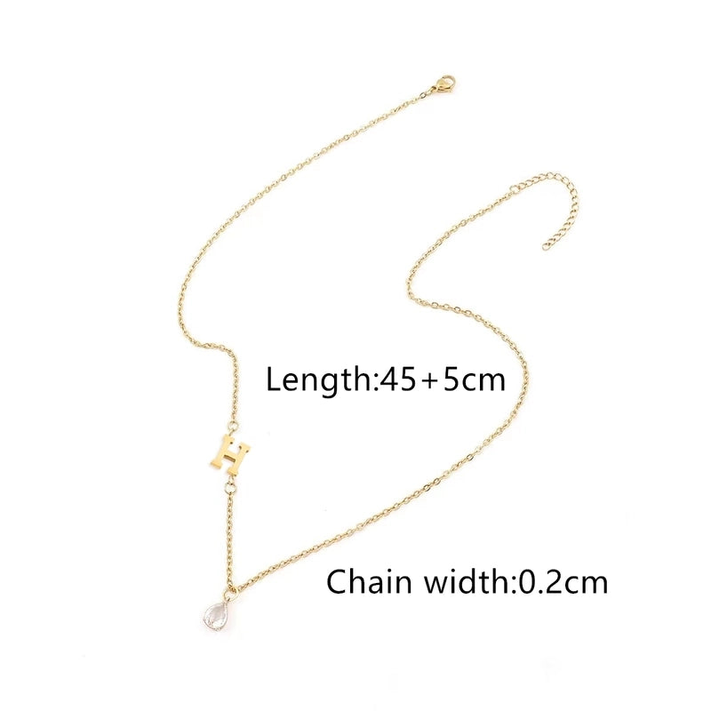 Casual Classic Style Letter 201 Stainless Steel 304 Stainless Steel Pendant Necklace