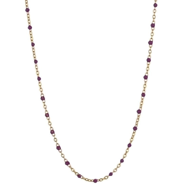 Minimalist Printing Stainless Steel Alloy Plating Gold Plated Necklace