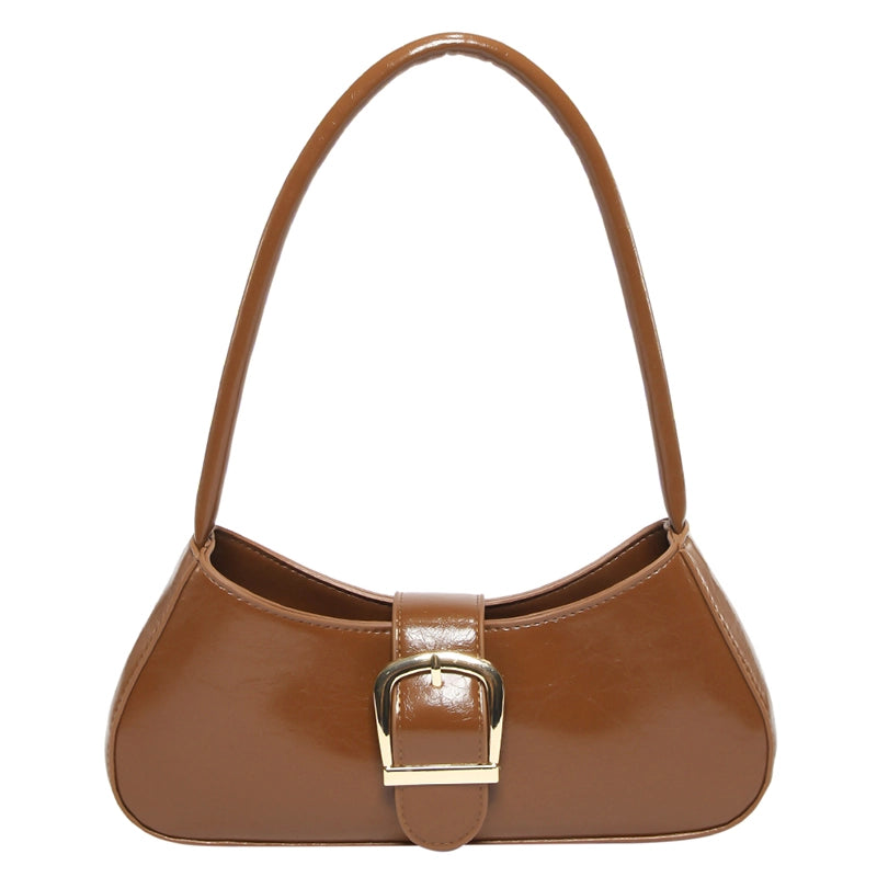 Women's Pu Leather Solid Color Streetwear Square Zipper Shoulder Bag
