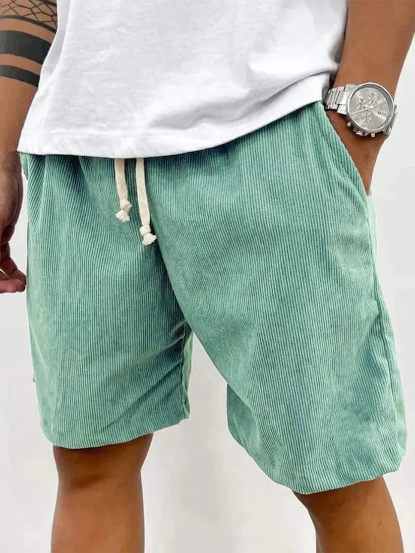 Casual Corduroy With Adjustable Drawstring Lightweight Shorts
