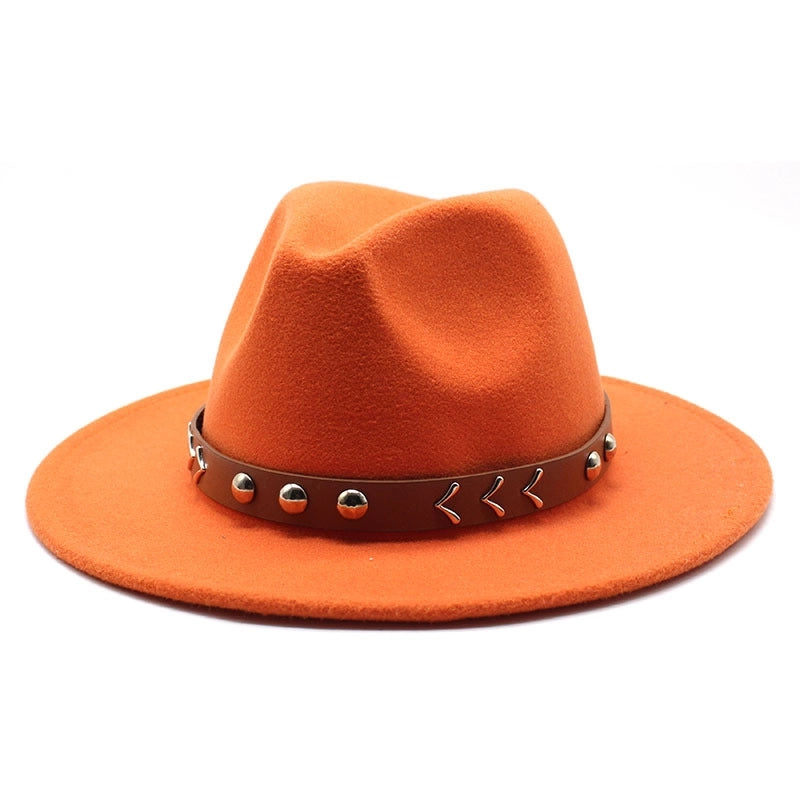 Wool Top Hat Autumn And Winter Casual Big Brim Men's And Women's Retro Felt Hat Fashion Trend Jazz Hat