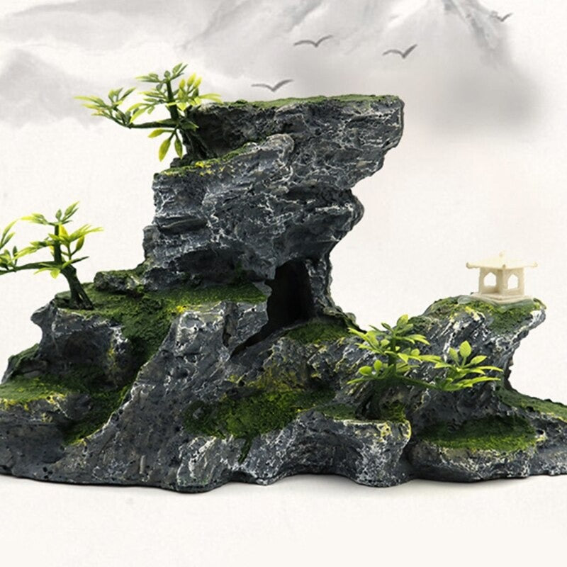 Mountain Hill View Ornament For Aquarium Decoration