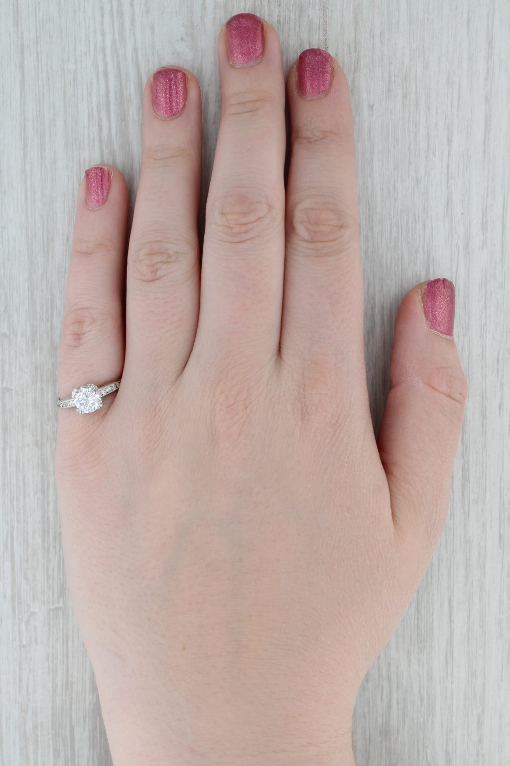 Vintage 1.21ctw Round Diamond Engagement Ring Platinum Size 7 GIA VS1 H