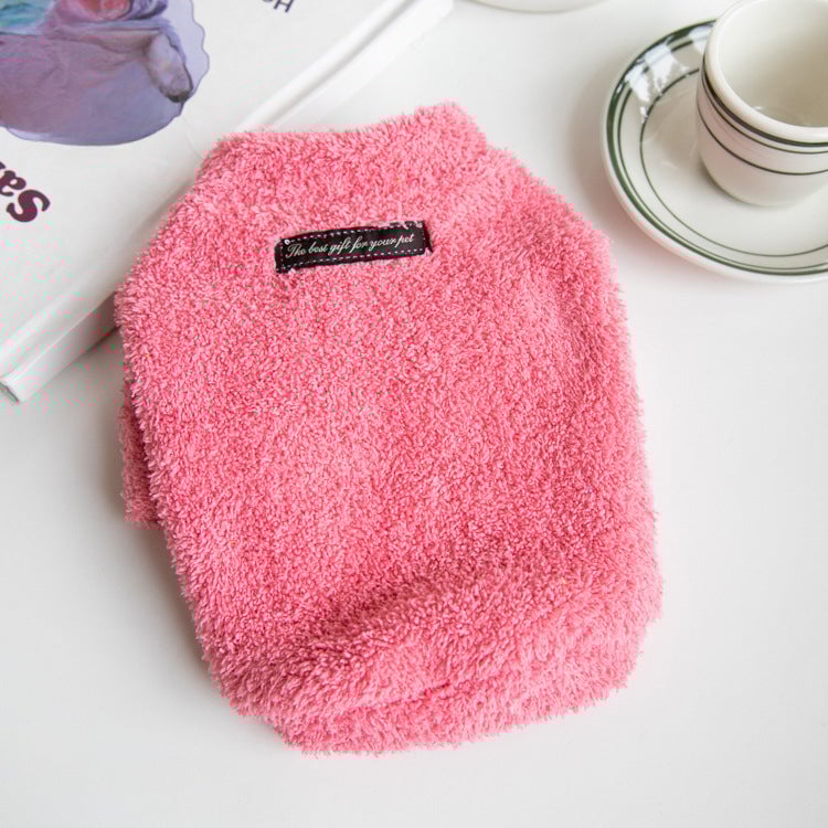 Solid Color Soft Fleece Warm Dog Cat Hoodie