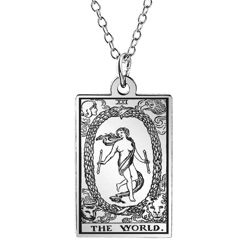 Retro Geometric Stainless Steel Pendant Necklace Plating Stainless Steel Necklaces 1 Piece