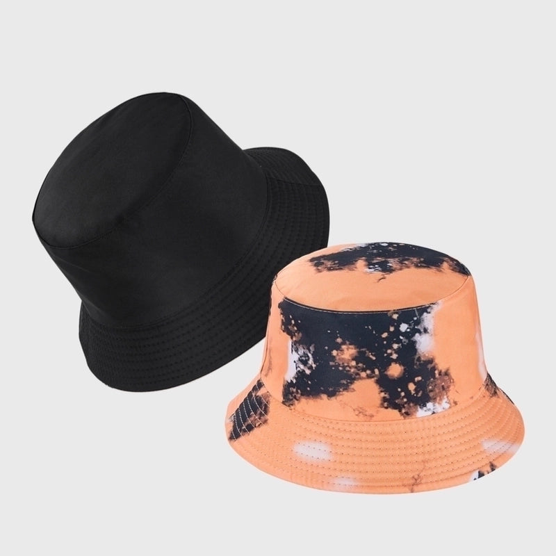 Personality Tie-dye Fisherman Hat Men's Summer Sunscreen Sunshade Hat Women Fashion Wild Double-sided Basin Hat