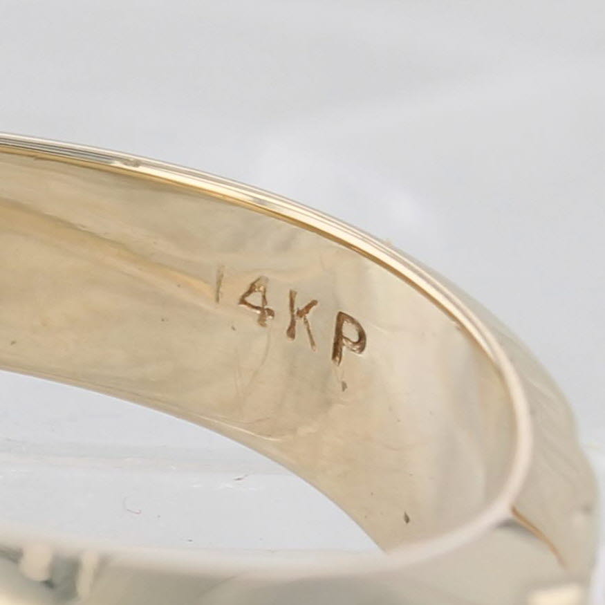 1.25ctw Princess Diamond Men's Ring 14k Yellow White Gold Size 10.25