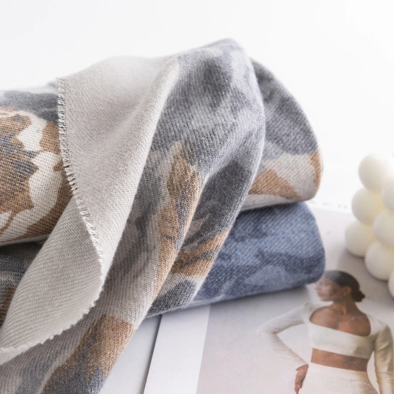 Women's Elegant Flower Polyester Scarf