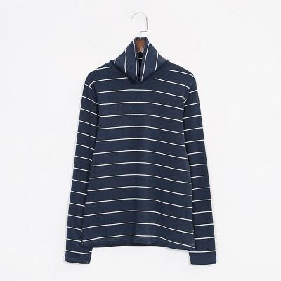Vintage Styled Striped Turtleneck Shirt