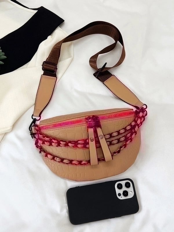Women's Streetwear Solid Color Pu Leather Waist Bags