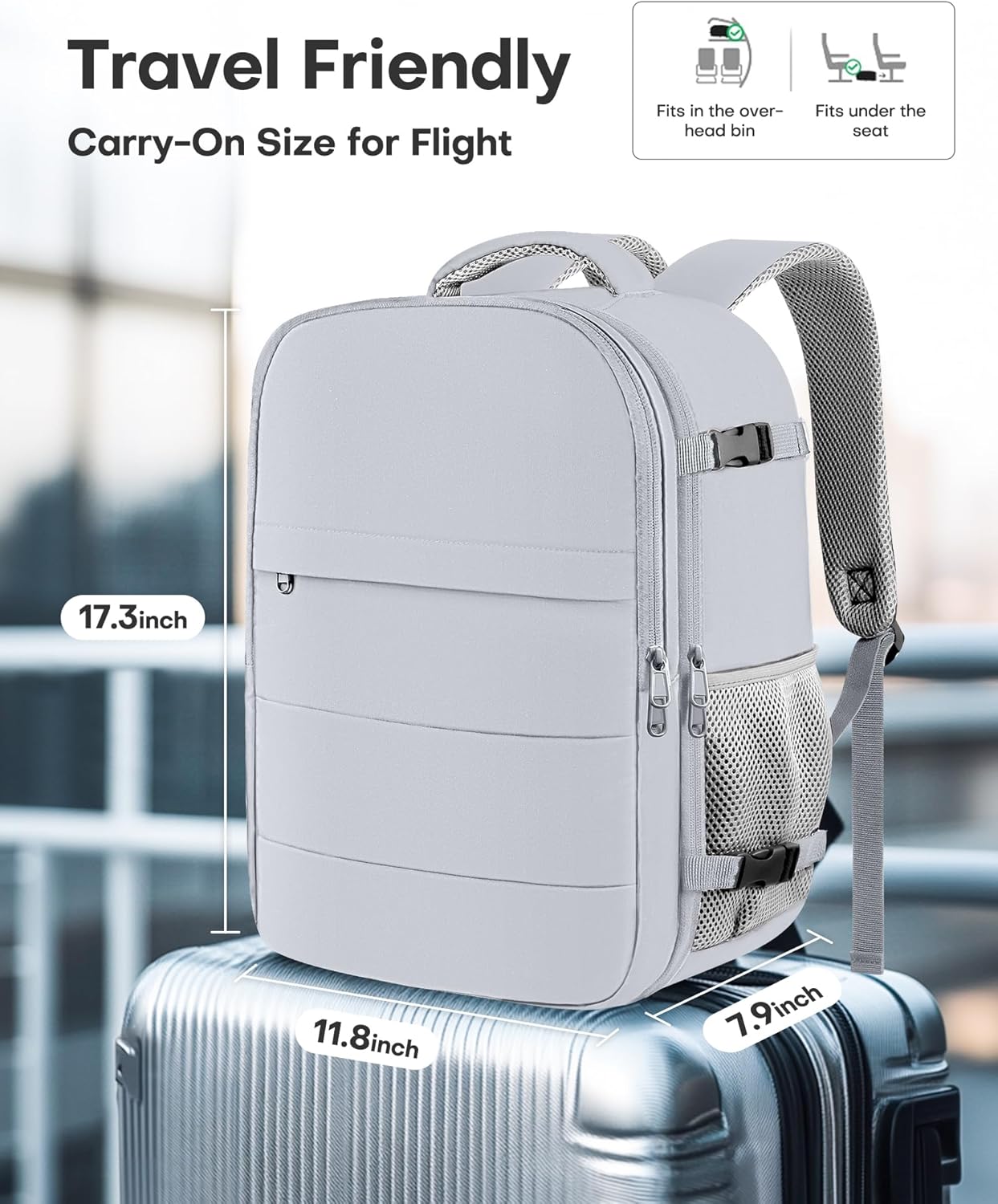 HOTOR Travel Backpack - Flight Approved Travel Bag for Men and Women, Carry on Luggage for 15.6