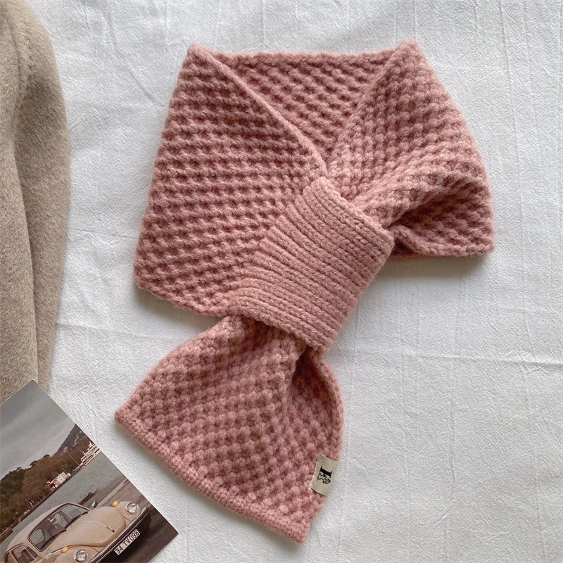Women's Minimalist Solid Color Polyester Scarf