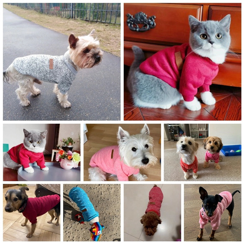 Casual Warm Starling Schnauzer Cat Small Dog Puppy Internet Celebrity Comfortable Fleece Autumn And Winter Clothes Hair-free Cat And Dog Clothes