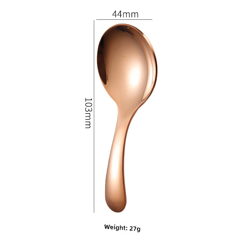 304 Stainless Steel Short Handle Spoon Mini Children's Tableware Ice Cream Dessert Spoon Tea Spoon Outdoor Travel Convenient