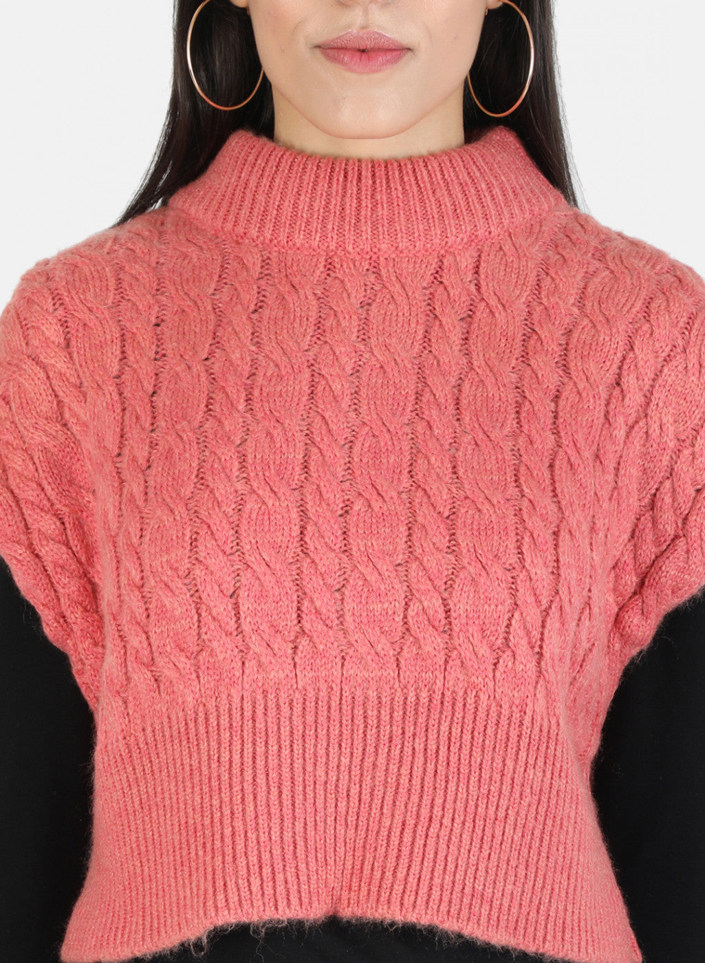 Women Pink Self Top