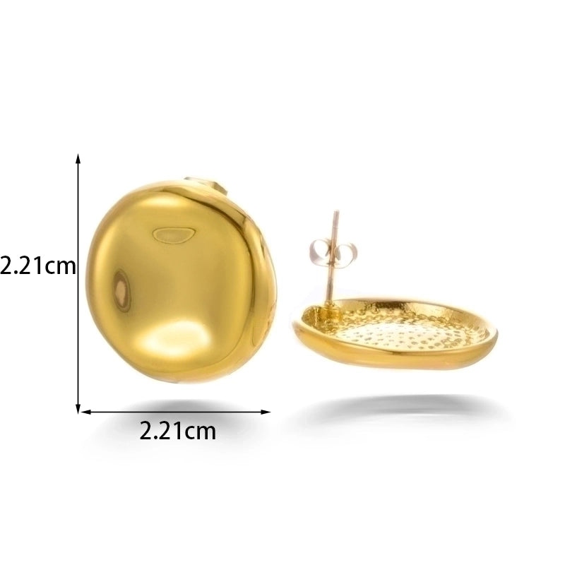 1 Pair Minimalist Solid Color Heishi 304 Stainless Steel Ear Studs