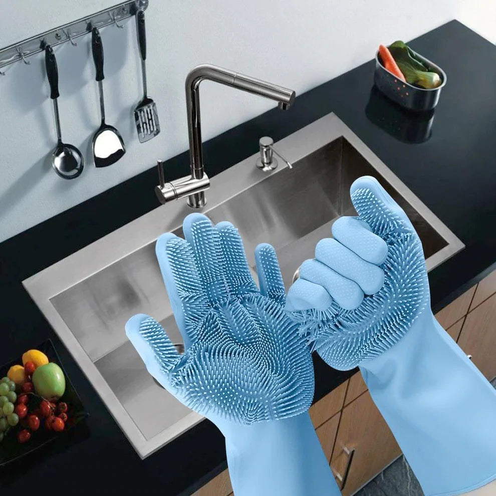 Silicone Dish Washing Gloves (PAIR)