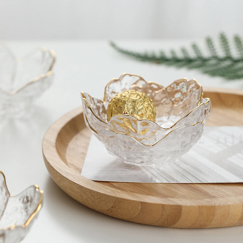 Cherry Blossom Dish Glass Flavor Dish Pink Petal Dish Seasoning Dish Small Dish Mini Bowl Dip Dish