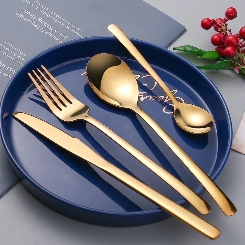 Casual Solid Color Stainless Steel Tableware
