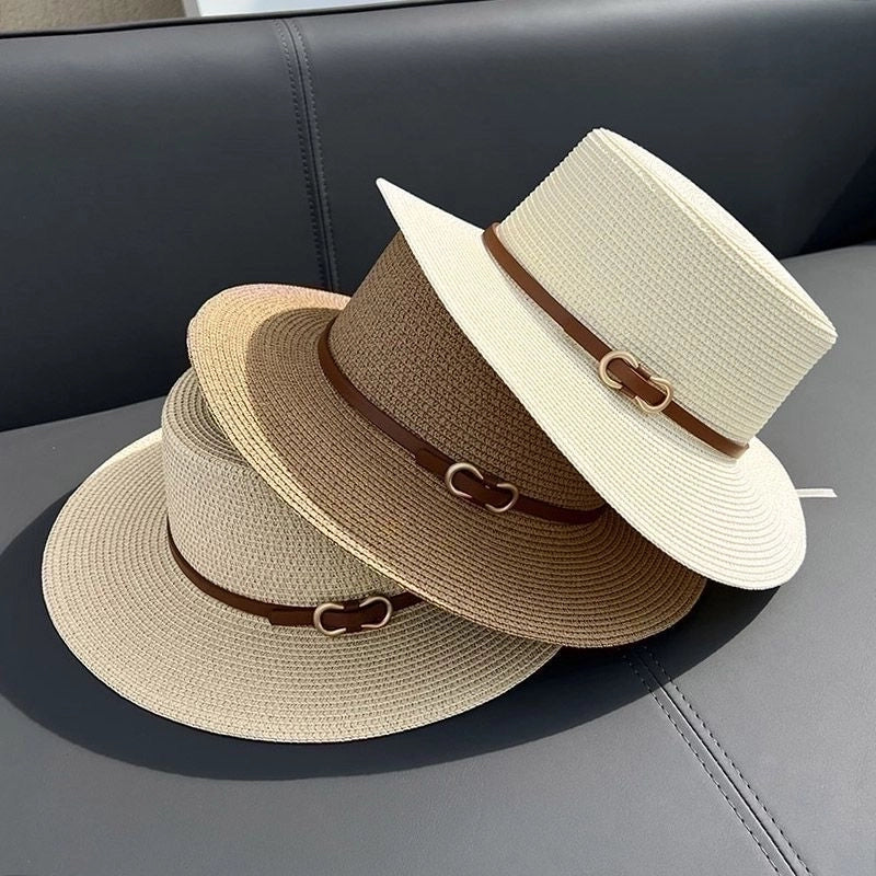 Women's Ethnic Style Solid Color Straw Hat