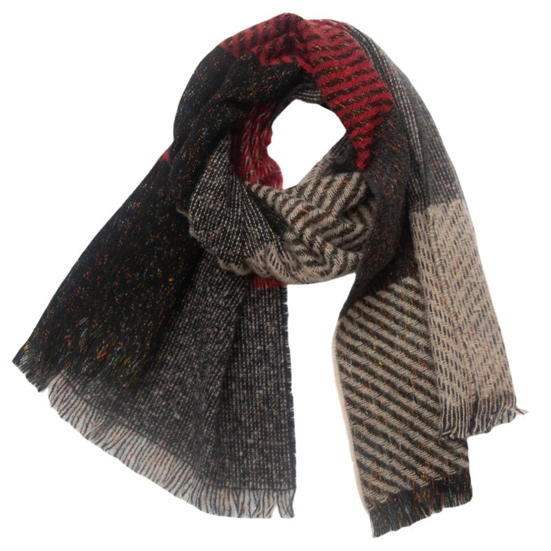 Unisex Casual Minimalist Color Block Polyester Scarf