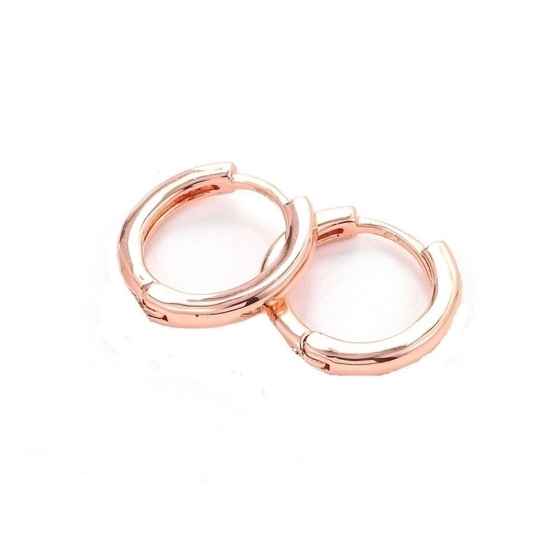 1 Pair Fashion Round Inlay Copper Zircon Earrings