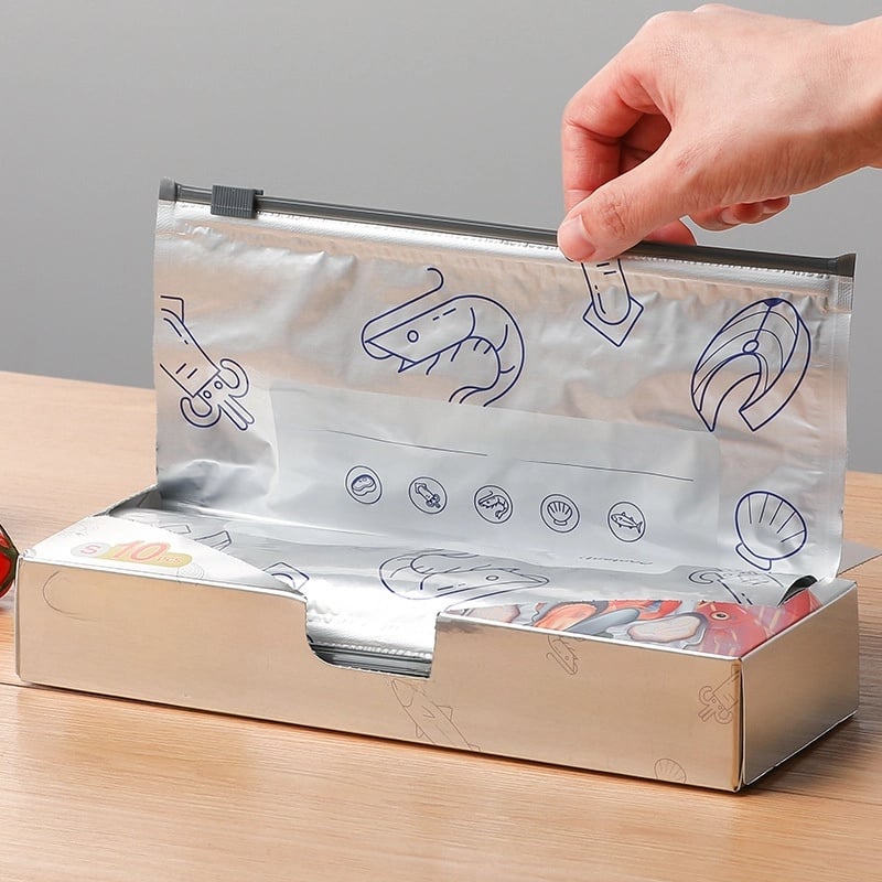 Yoshizaki Aozaki Aluminum Foil Fresh-keeping Bag Food Grade Refrigerated Sealed Bag Refrigerator Freezer Tin Foil Compact Bag