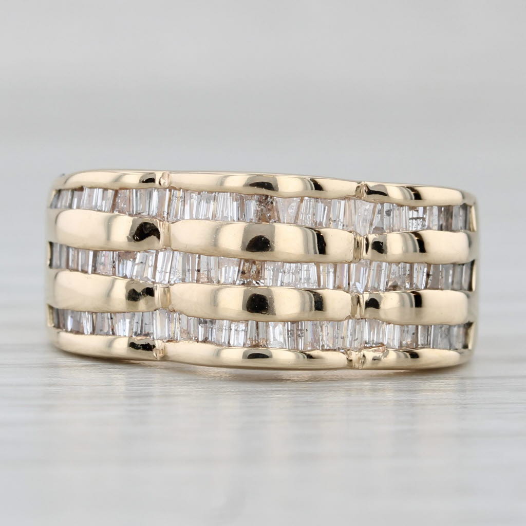 Scalloped 1ctw Diamond Ring 14k Yellow Gold Size 6.25