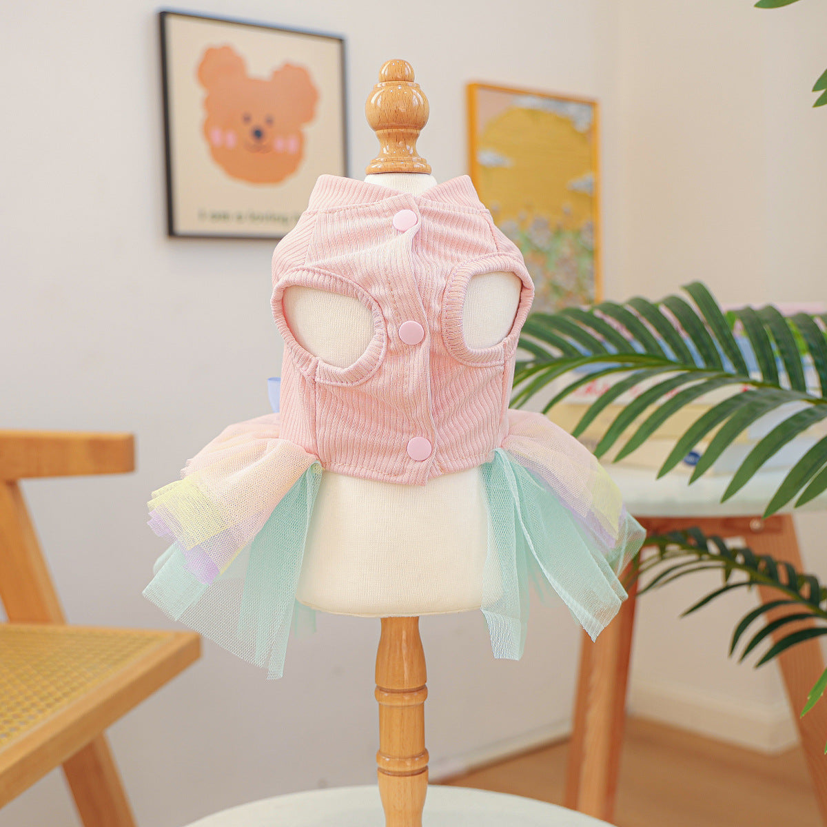 Rabbit Ear Decor Dog Cat Princess Dress