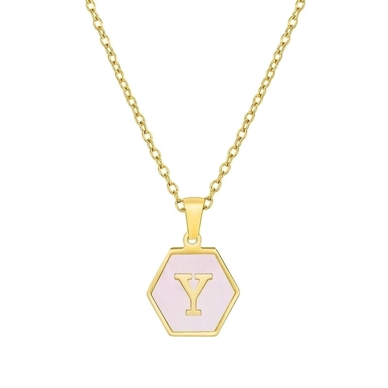 Modern Style Letter 304 Stainless Steel 18K Gold Plated Plating Stainless Steel Necklaces