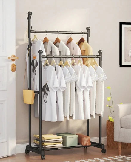 Double Pole Folding Cloth Rack