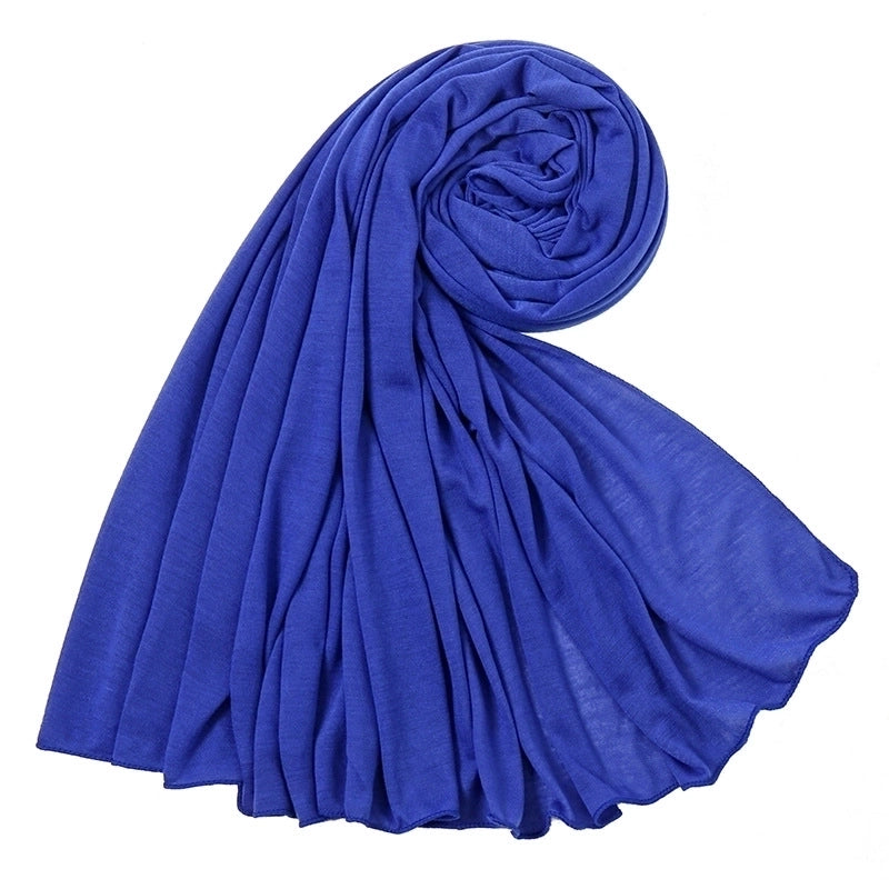 Women's Minimalist Solid Color Mercerized Cotton Winter Scarves