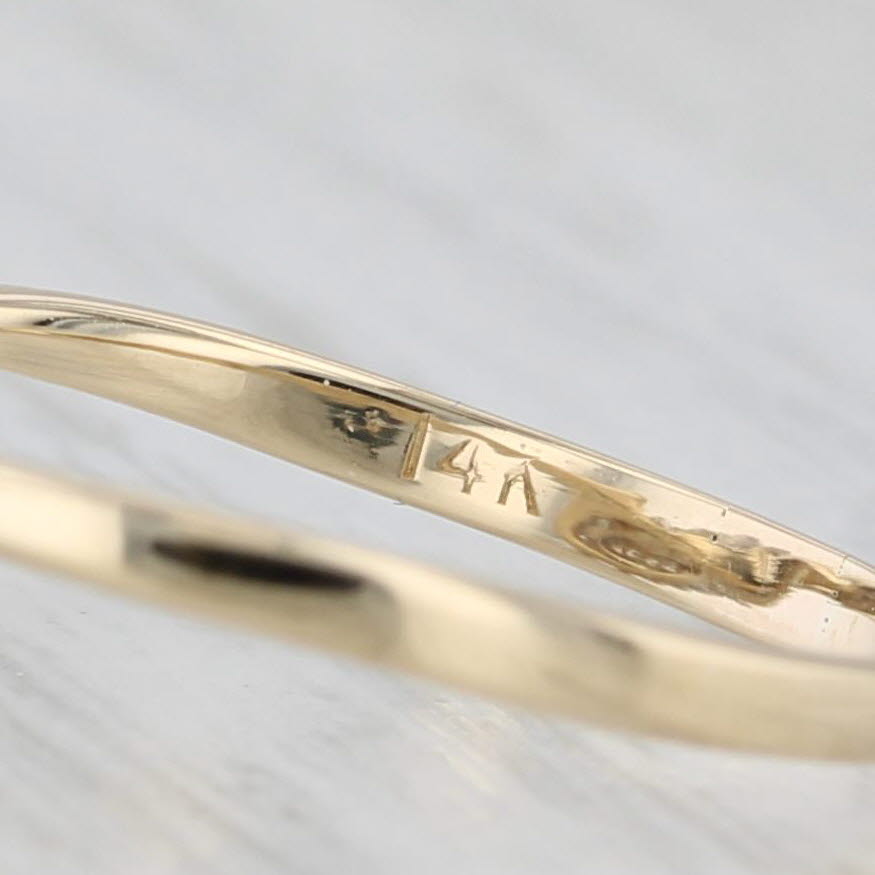 0.33ctw Diamond Paisley Ring 14k Yellow Gold Size 8