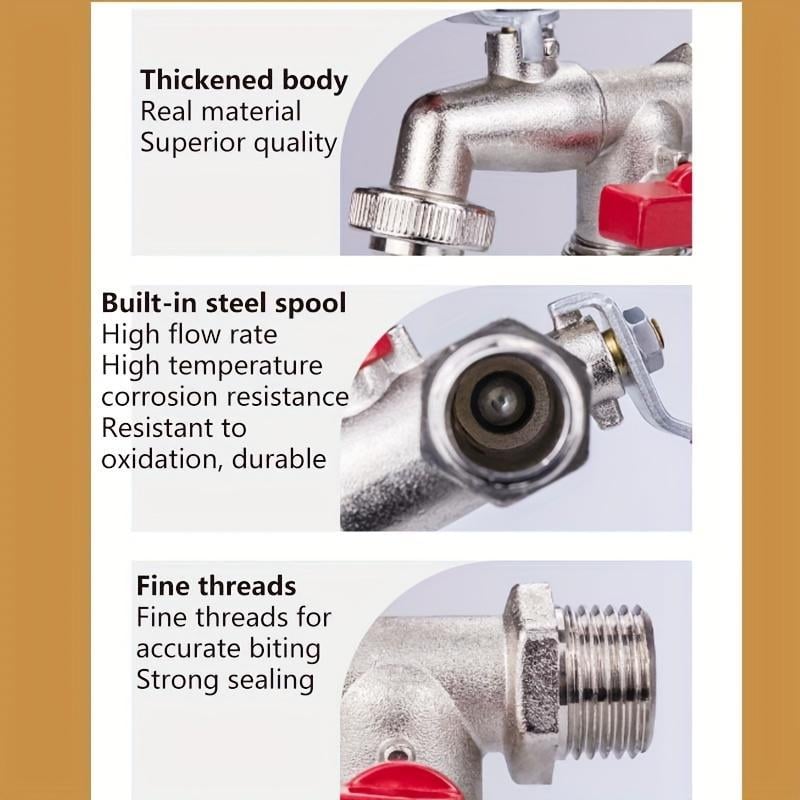 💥Hot Sales-49% OFF🔥Universal Stainless Steel Double Outlet Garden Water Faucet