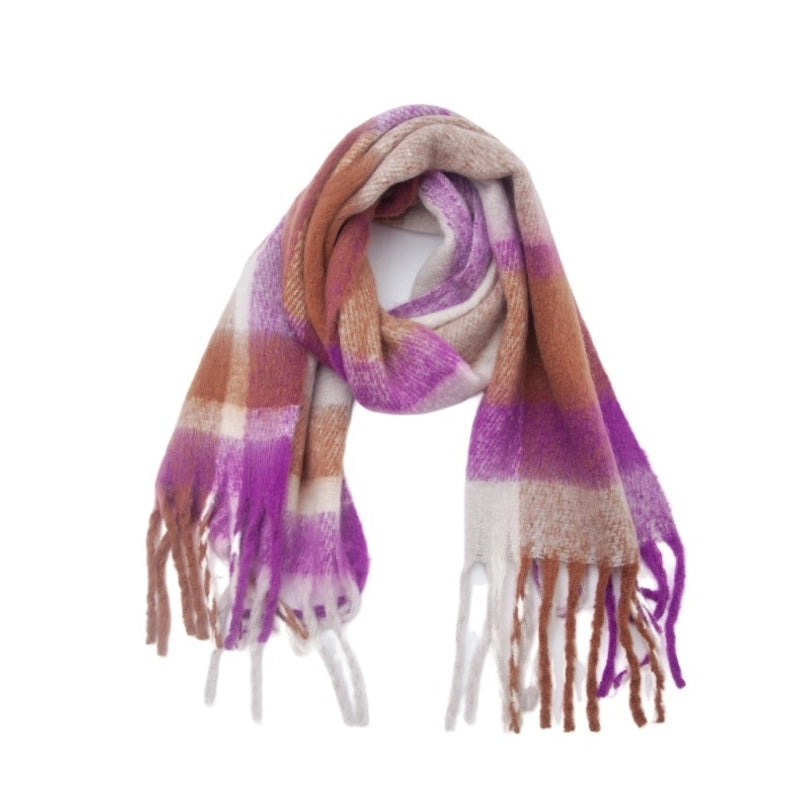 Unisex Casual Minimalist Lattice Polyester Scarf