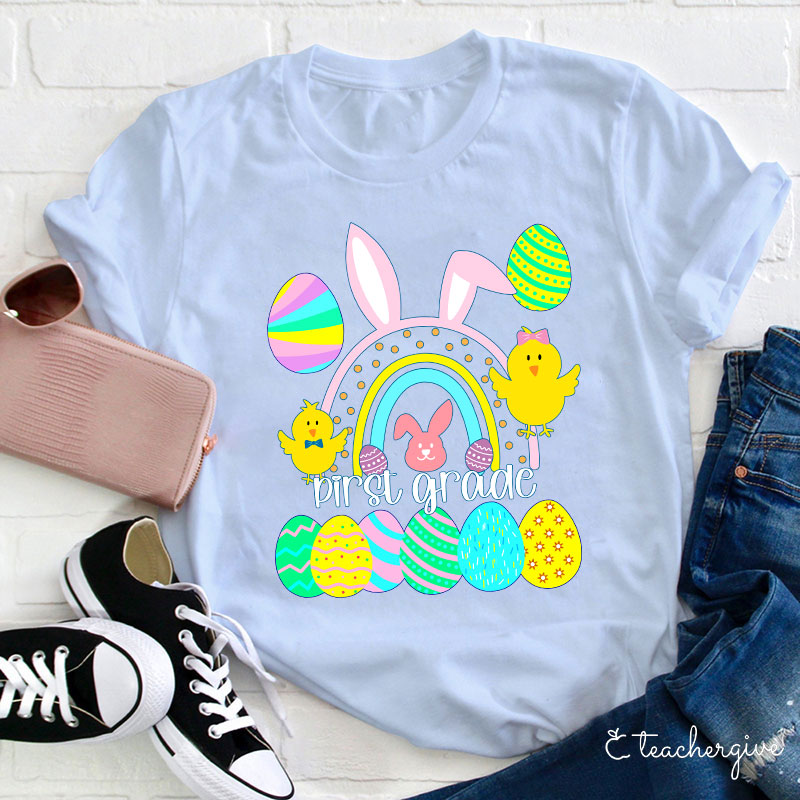 Personalized Grade Eggs Teacher T-Shirt