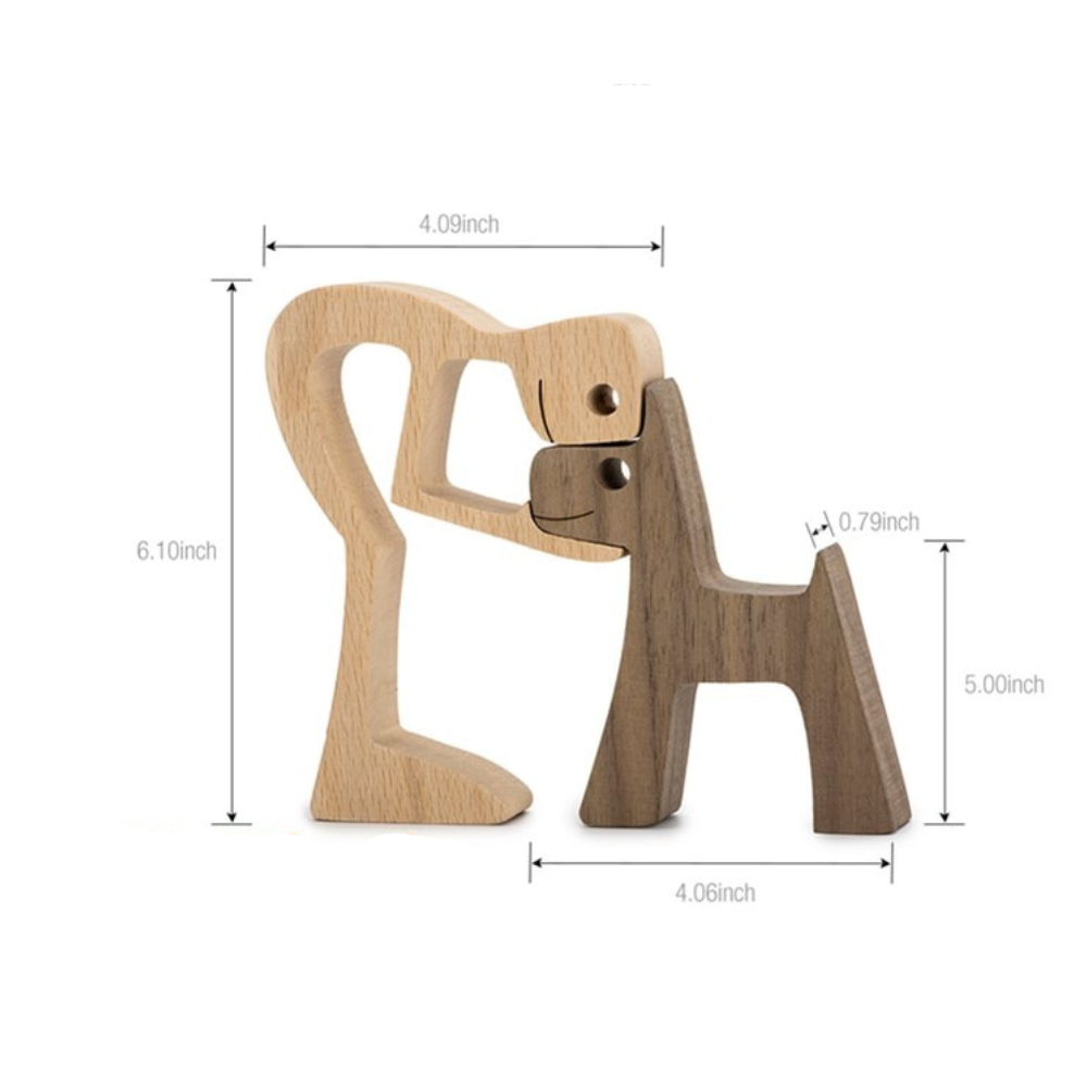 Nordic Wooden Dog Sculptures