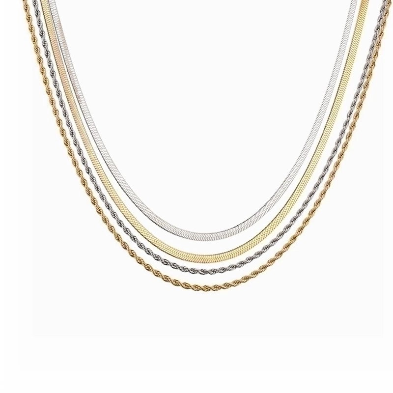 Minimalist Solid Color Stainless Steel Plating Necklace
