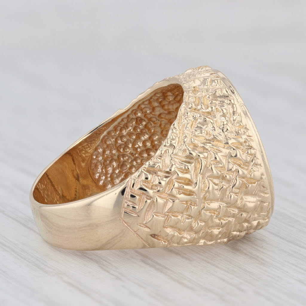 Authentic 1914 Indian Head $2.50 Gold Coin Ring 14k 900 Yellow Gold Size 10.75